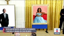 Revelan retratos oficiales de Barack y Michelle Obama en Casa Blanca