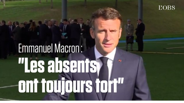 Emmanuel Macron tance les absents du CNR qui ont toujours tort