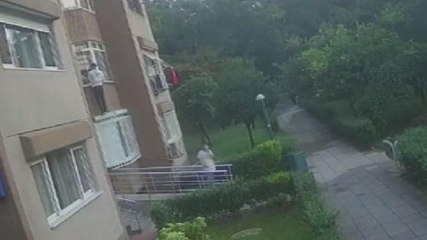 Hırsızlar ikinci kata böyle tırmandı