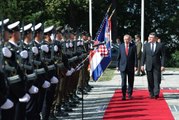 Cumhurbaşkanı Erdoğan, Hırvatistan'da resmi törenle karşılandı