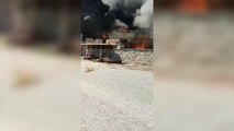 Orman ürünleri fabrikasında yangın (1)