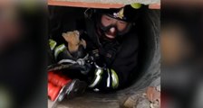 Terralba (OR) - Gattino cade in un pozzo, salvato dai Vigili del Fuoco (08.09.22)