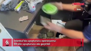İstanbul’da uyuşturucu operasyonu: 59 kilo uyuşturucu ele geçirildi