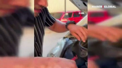 Ümraniye’de komedi filmlerini aratmayacak olay: Kamyonet motoruna tavuk sıkıştı