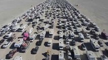 Burning Man queues: Unbelievable footage shows 'Mad Max' style nine hour queues amid exodus from Burning Man Festival 2022