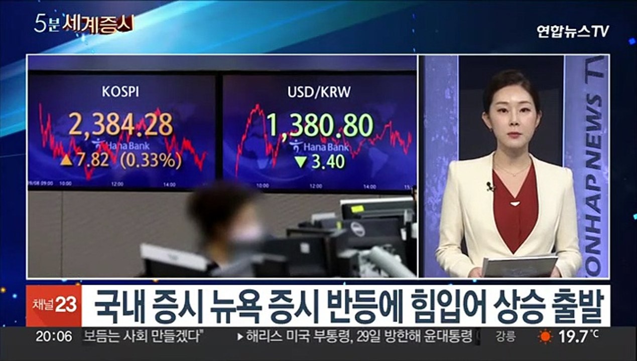 [5분세계증시] 국내 증시 뉴욕 증시 반등에 힘입어 상승 출발