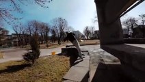 Guy Displays Incredible Parkour Moves During Training Session at Park