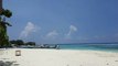The crystal clear water and beautiful white sand beaches of Maldives