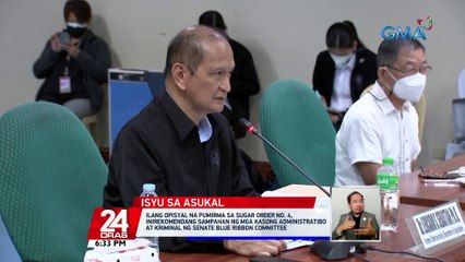 Ilang opisyal na pumirma sa Sugar Order No. 4, inirekomendang sampahan ng mga kasong... | 24 Oras