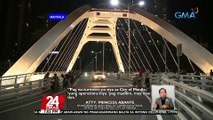 Binondo-Intramuros Bridge na alternatibong ruta ng mga motorista sa Jones Bridge, ginawa ring pasyalan ng ilan lalo 'pag gabi | 24 Oras