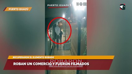 Roban un comercio y fueron filmados