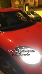 Il vient d'avoir le code et pense pouvoir conduire la voiture de son pote