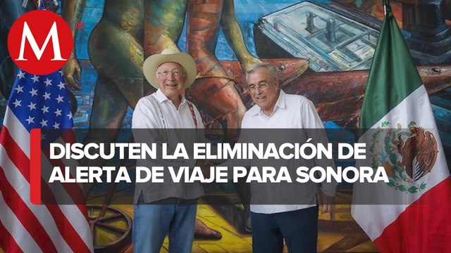 Ken Salazar se reúne con gobernador de Sinaloa; buscan eliminación de alerta de viaje