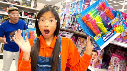 Wendy and Eric Shopping Adventure for Water Balloons and Toys
