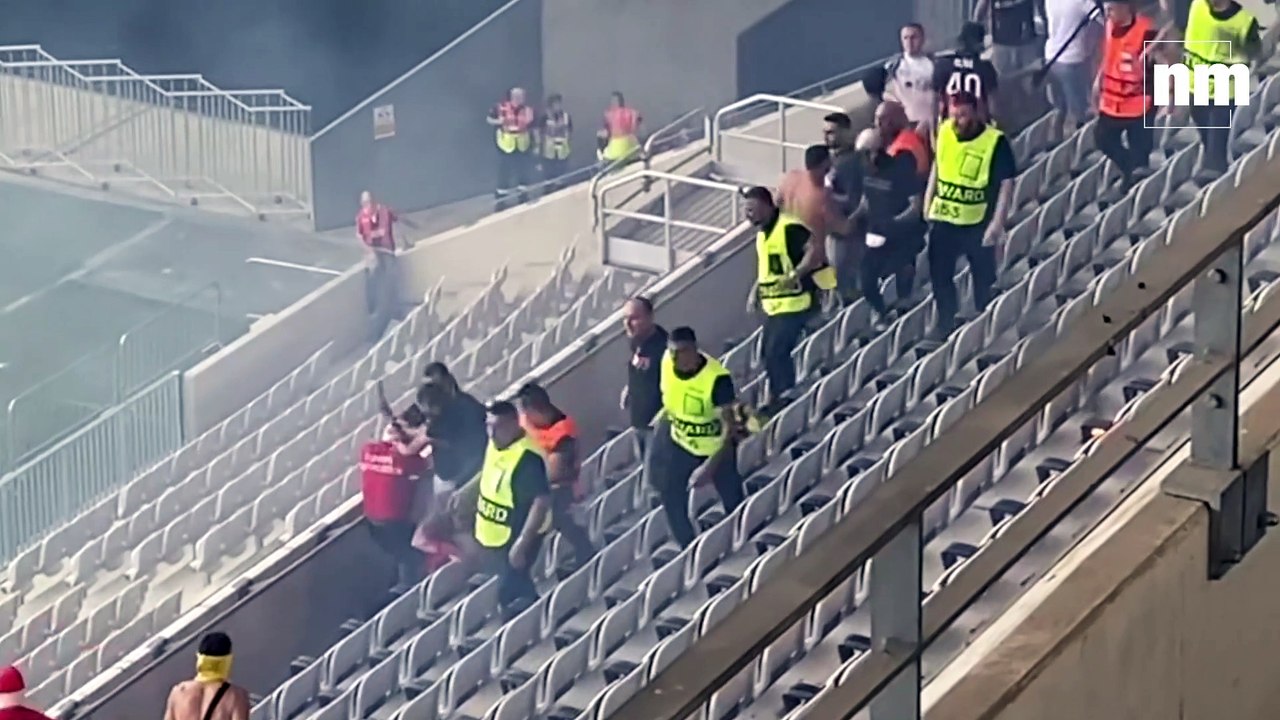 Violents affrontements à l'Allianz Riviera avant le match entre l'OGC Nice et Cologne