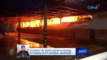 3 menor de edad, patay sa sunog; 27 bahay at 81 pamilya, apektado | Saksi
