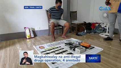 Magkahiwalay na anti-illegal drug operation, 4 arestado | Saksi