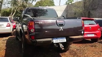 Caminhonete L200 carregada com maconha é encaminhada ao pátio da Delegacia pela PRF