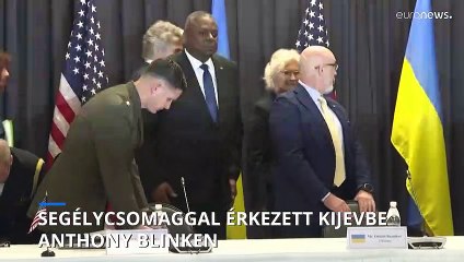 Katonai segélycsomaggal érkezett Kijevbe Anthony Blinken