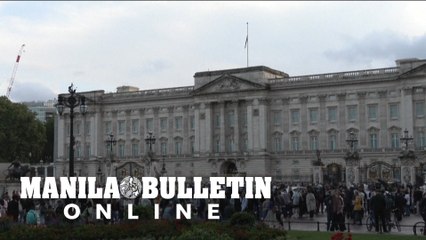 Union Jack at Buckingham Palace at half-mast after death of Queen Elizabeth II
