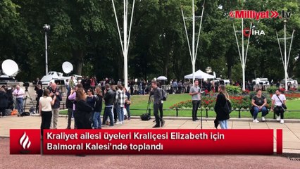 Kraliyet ailesi üyeleri Kraliçesi Elizabeth için Balmoral Kalesi'nde toplandı