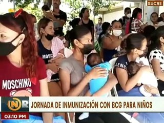Vacuna BCG será aplicada a 450 niños en el estado Sucre