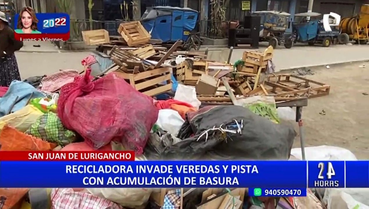 SJL: mujer que invade veredas con basura se compromete a limpiar y despejar las pistas