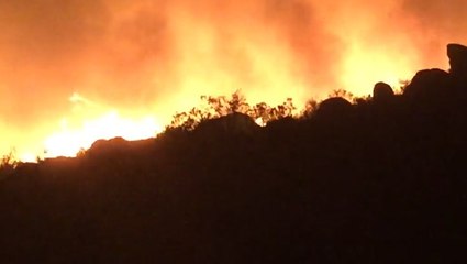 Ominous glow of growing Fairview Fire