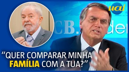 Bolsonaro questiona ataques de Lula contra sua família
