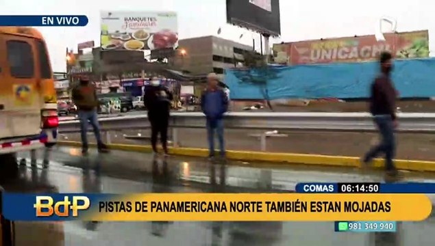 Cuidado al volante: Carreteras y calles amanecen totalmente mojadas por intensa garúa en Lima
