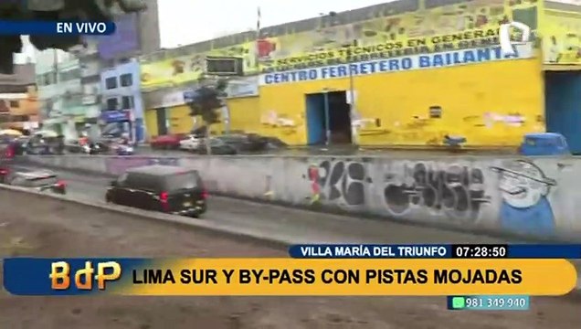 Cuidado al volante: Carreteras y calles amanecen totalmente mojadas por intensa garúa en Lima