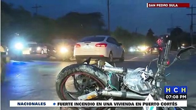 Accidente vial deja una persona herida en San Pedro Sula