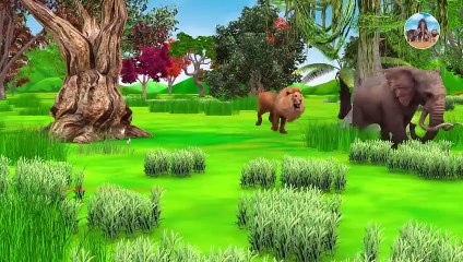 Giant Mammoth Elephant vs Lion   Mother Elephant Defends her Baby From Giant Lion Story