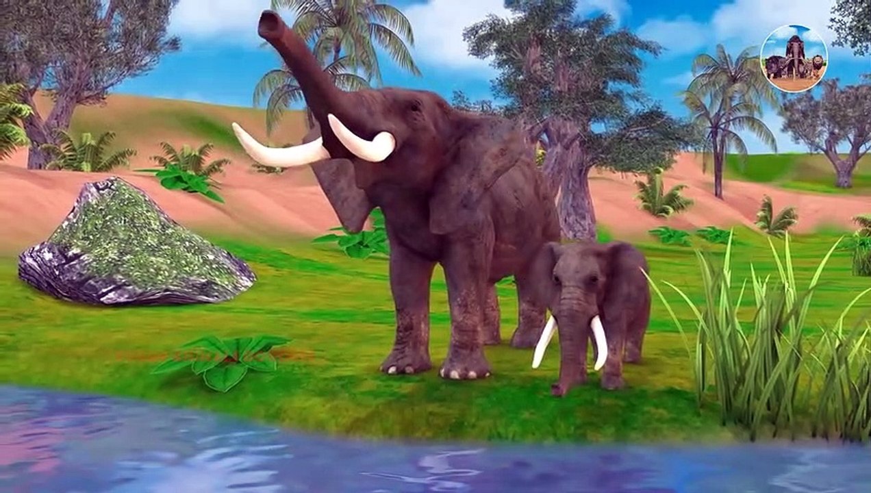 Zombie Mammoth Vs Giant Bulls   Cartoon Elephant Rescue Baby Elephant From Bulls Epic Battle