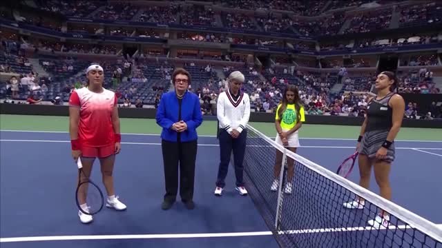 US Open - Un moment de silence en hommage à la Reine Elizabeth II avant la demi-finale Garcia-Jabeur