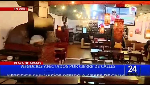 Centro de Lima: Negocios perjudicados por cierre de calles en la Plaza de Armas