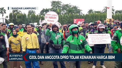 Ojol dan Anggota DPRD Lampung Tolak Kenaikan Harga BBM
