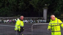 Early morning scenes outside Balmoral gates