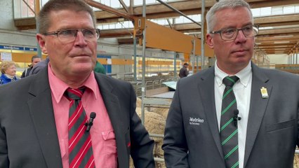 Tony Wetherall and Gordon Wood - Auctioneers Adelaide Merino Ram Sale