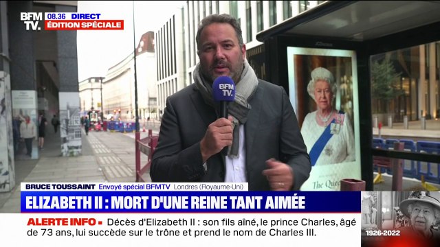Mort d'Elizabeth II: des portraits de la reine placardés sur les abribus de Londres