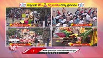 Huge Devotess Rush In Khairatabad Ganesh Shobha Yatra _ Hyderabad _ V6 News