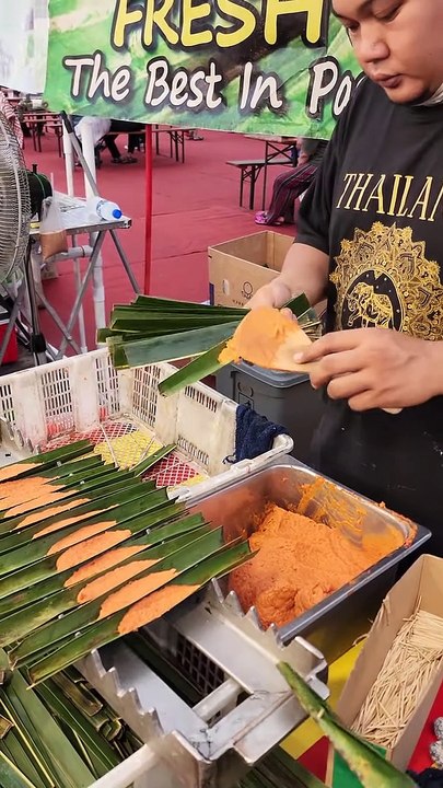 Otah Traditional Food of Singapore Spicy Fish Paste in Coconut Leaf