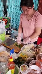 Beautiful Lady Selling Vietnam's Authentic Rice Paper Rolls #shorts