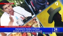 Pedro Castillo asistió a la Fiscalía por investigación sobre presunto plagio de tesis