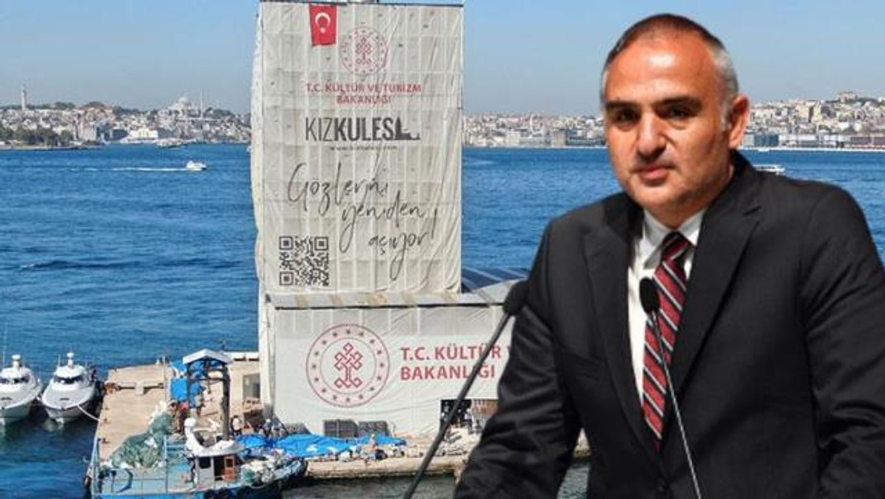 Kız Kulesi'ni inceleyen Bakan Nuri Ersoy, açılış tarihini de ilk kez verdi