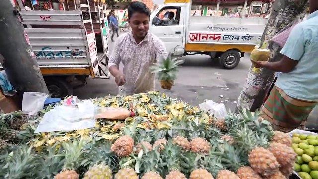 FRUIT NINJA of BANGLADESH Amazing Fruits Cutting Skills Bangladesh Street Food