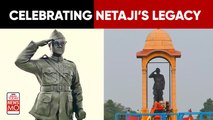 Prime Minister Narendra Modi Unveils The Statue Of Netaji Subhash Chandra Bose at India Gate, Delhi