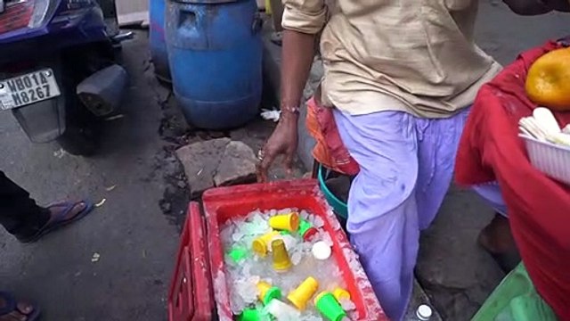 Indian Most Trending Ice Cream Amazing ORANGE KULFI Indian Street Food