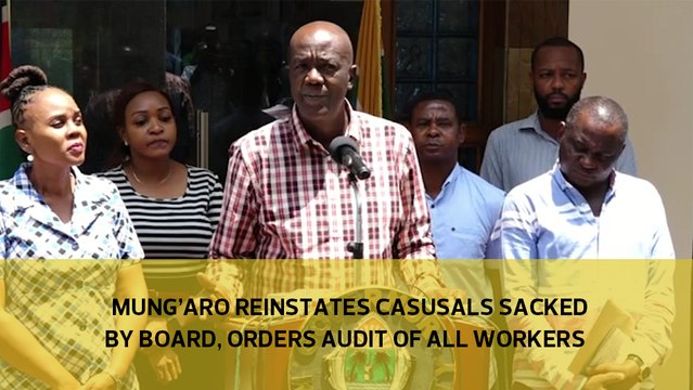 Mung'aro reinstates casuals sacked by board, orders audit of all workers