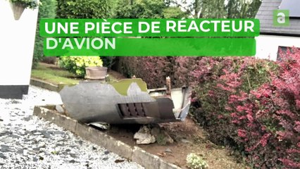 Waremme: une partie d'un moteur d'avion sur une maison